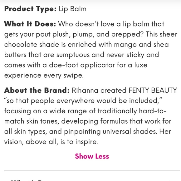 FENTY BEAUTY PRO KISS’R LUSCIOUS LIP BALM -COCOA DRIZZLE NWT - Picture 2 of 4